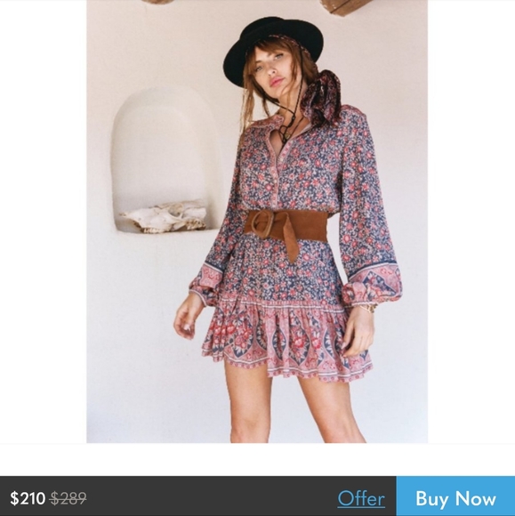 💕SPELL & THE GYPSY COLLECTIVE💕 Jasmine Playdress ~ Navy Blue Floral Small S - Picture 6 of 11